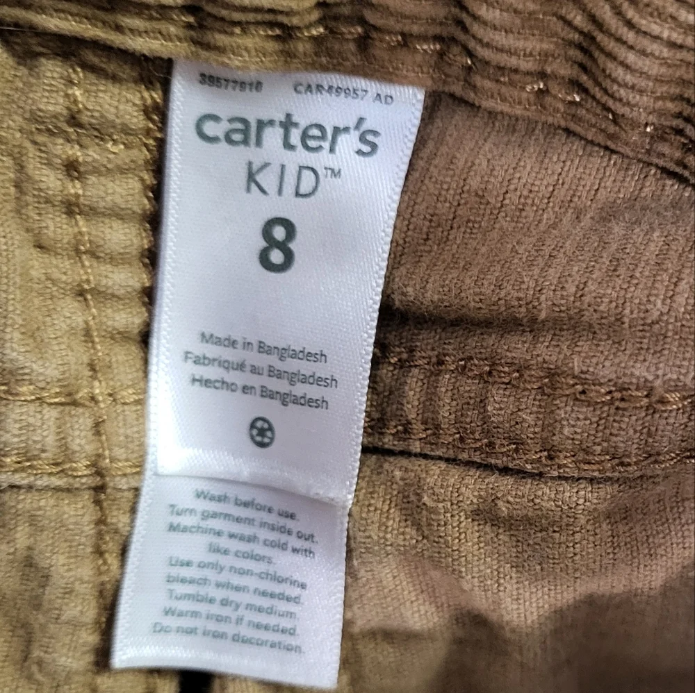 Carter's Kids Tan Corduroy Pants sz 8